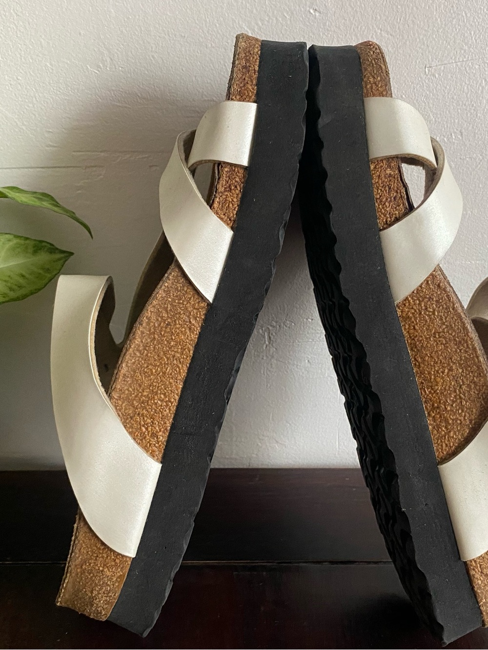 Pre-owned Birki’s Salina Platform Sandal in Creamy Beige 40/9 Regular Fit Women - Picture 6 of 11